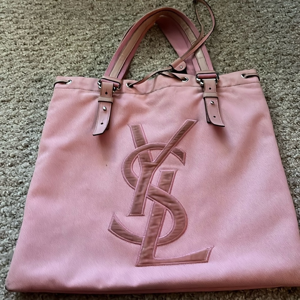 COPY - FLASH SALE-  - Yves Saint Lauren Kahala Pink Canvas Bag- GUC